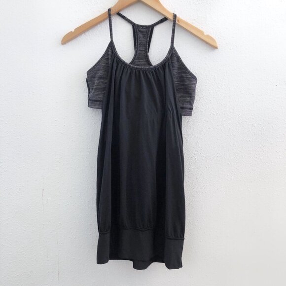 LULULEMON No Limits Tank Top in harcoal / White Pinstripe Size 6 - Picture 3 of 10
